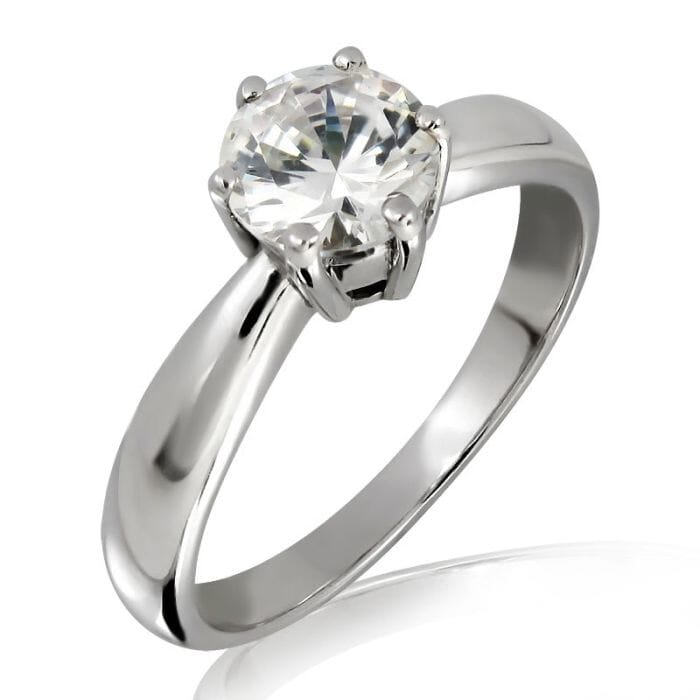 Classic Six Prong Comfort Fit Diamond Solitaire Ring