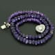 73.80 ctw Amethyst Bead Necklace with Clasp 12.00 inches