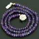 50.97 ctw Amethyst Bead Necklace with Clasp 14.00 inches