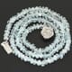 36.72 ctw Aquamarine Bead Necklace with Clasp 14.00 inches