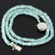 36.50 ctw Aquamarine Bead Necklace with Clasp 15.00 inches