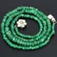 38.30 ctw Emerald Bead Necklace with Clasp 16.00 inches