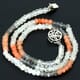 48.97 ctw Moonstone Bead Necklace with Clasp 15.50 inches