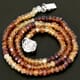 53.75 ctw Hessonite Bead Necklace with Clasp 14.00 inches
