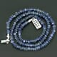 26.85 ctw Iolite Bead Necklace with Clasp 14.00 inches