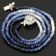 60.12 ctw Blue Sapphire Bead Necklace with Clasp 19.50 inches
