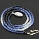 51.94 ctw Blue Sapphire Bead Necklace with Clasp 17.00 inches