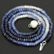 57.64 ctw Blue Sapphire Bead Necklace with Clasp 18.50 inches