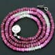 62.45 ctw Ruby Bead Necklace with Clasp 18.00 inches