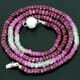 63.14 ctw Ruby Bead Necklace with Clasp 16.50 inches