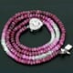 62.26 ctw Ruby Bead Necklace with Clasp 17.50 inches