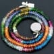 57.70 ctw Multi Stones Bead Necklace with Clasp 16.00 inches