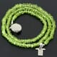 42.50 ctw Peridot Bead Necklace with Clasp 14.00 inches