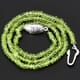 44.88 ctw Peridot Bead Necklace with Clasp 14.50 inches