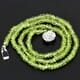 45.50 ctw Peridot Bead Necklace with Clasp 14.50 inches