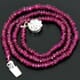 22.95 ctw Pink Tourmaline Bead Necklace with Clasp 14.00 inches