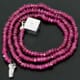 23.38 ctw Pink Tourmaline Bead Necklace with Clasp 14.50 inches