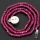 21.15 ctw Pink Tourmaline Bead Necklace with Clasp 14.00 inches