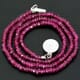 29.13 ctw Pink Tourmaline Bead Necklace with Clasp 14.00 inches