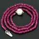 25.64 ctw Pink Tourmaline Bead Necklace with Clasp 14.00 inches