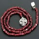 43.40 ctw Garnet Bead Necklace with Clasp 14.00 inches