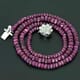 80.55 ctw Ruby Bead Necklace with Clasp 16.50 inches