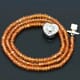 38.52 ctw Spessartite Bead Necklace with Clasp 14.50 inches