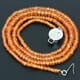 46.45 ctw Spessartite Bead Necklace with Clasp 17.50 inches