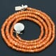 58.57 ctw Spessartite Bead Necklace with Clasp 17.50 inches