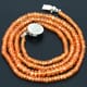 55.23 ctw Spessartite Bead Necklace with Clasp 18.50 inches