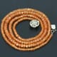 52.28 ctw Spessartite Bead Necklace with Clasp 17.50 inches