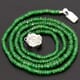 39.91 ctw Tsavorite Bead Necklace with Clasp 16.00 inches