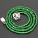 36.44 ctw Tsavorite Bead Necklace with Clasp 16.00 inches