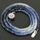 61.25 ctw Blue Sapphire Bead Necklace with Clasp 18.00 inches