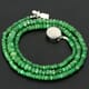 41.45 ctw Emerald Bead Necklace with Clasp 16.25 inches