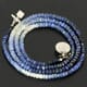 58.25 ctw Blue Sapphire Bead Necklace with Clasp 19.00 inches