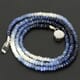 58.05 ctw Blue Sapphire Bead Necklace with Clasp 18.75 inches
