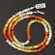 21.70 ctw Fire Opal Bead Necklace with Clasp 14.00 inches