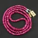 35.95 ctw Pink Tourmaline Bead Necklace with Clasp 16.50 inches