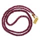 48.20 ctw Ruby Bead Necklace with Clasp 16.25 inches