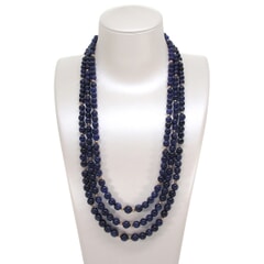 426.29 Ctw Natural Ceylon Blue Sapphire Necklace 17-20 inches with 14KT Gold Clasp