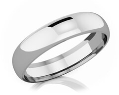 5 mm Comfort Fit Classic Platinum Wedding Band