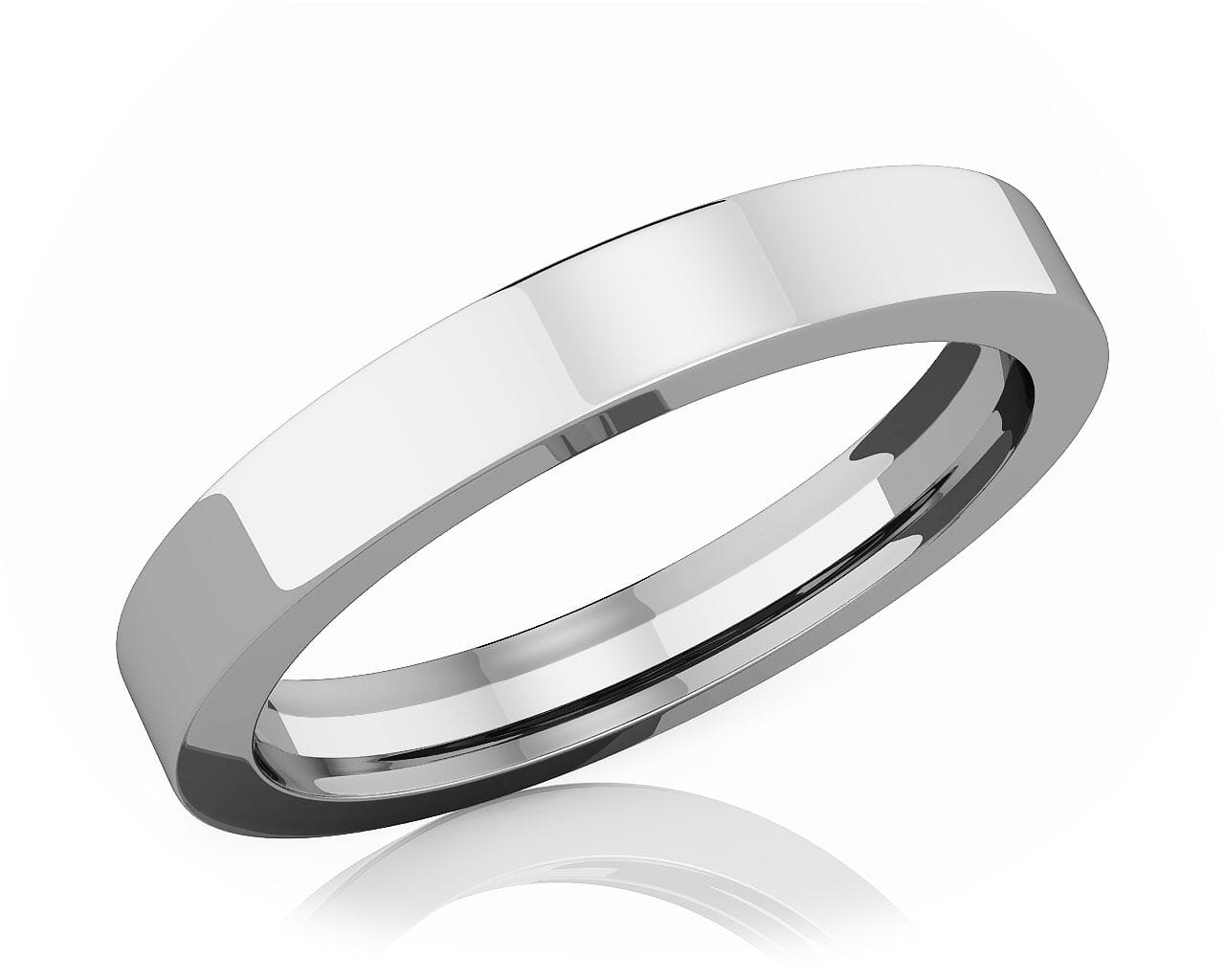 3 mm Flat Comfort Fit Classic Platinum Wedding Band