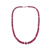 208.52 Ctw Natural Myanmar Jedi Red Spinel Necklace 19 inches with 18KT Gold Clasp