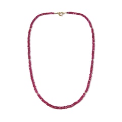 86.62 Ctw Natural Myanmar Jedi Red Spinel Necklace 18.5 inches with 18KT Gold Clasp