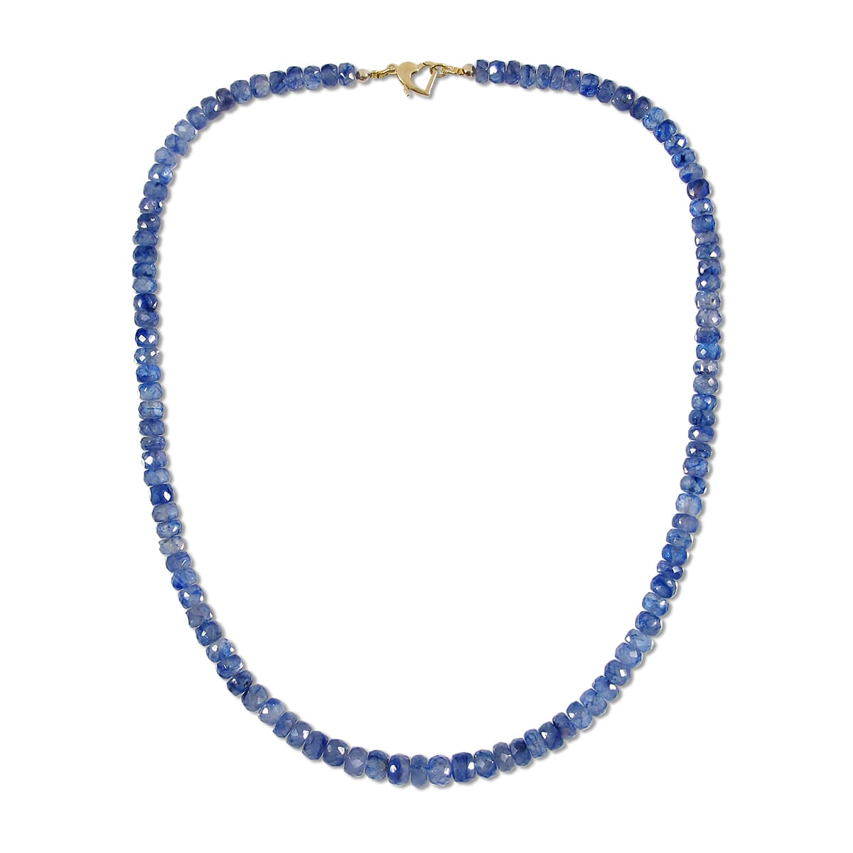 149.40 Ctw Natural Blue Sapphire Necklace 16 inches with 18KT Gold Clasp
