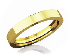 2 mm Flat Comfort Fit Classic 18KT Gold Wedding Band