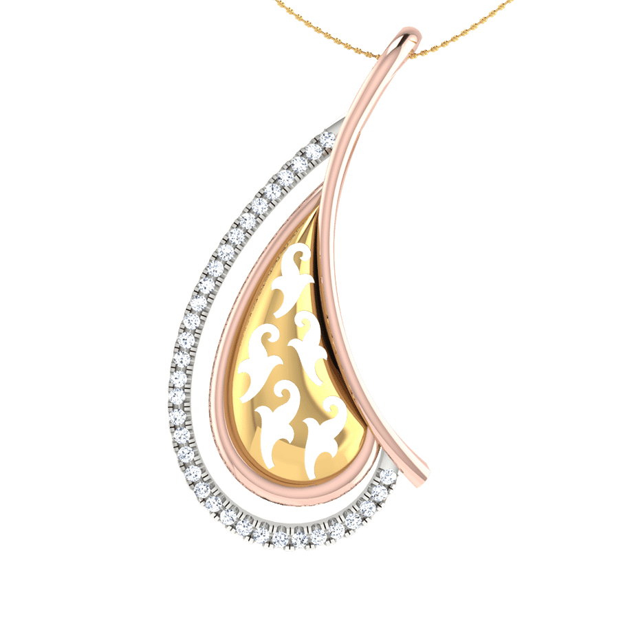 18KT Gold and 0.09 Carat Diamond Pendant