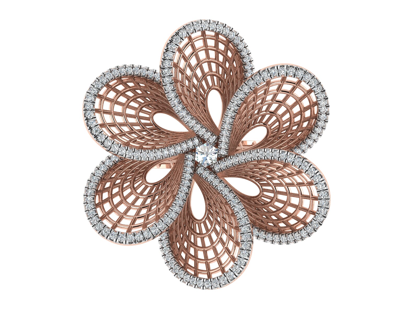 18KT Gold and 0.44 Carat F Color VS Clarity Diamond Ring