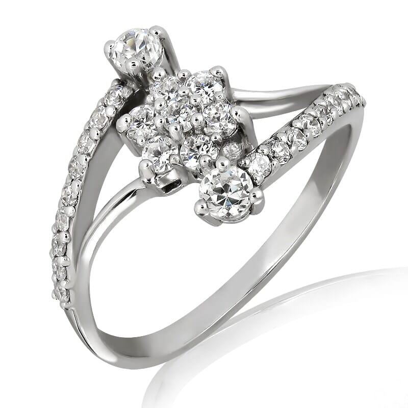 18K Gold and 0.40 Carat E Color VS Clarity Diamond Ring